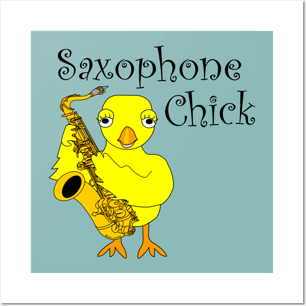 Saxophone Chick Text Wall Art by Barthol Graphics